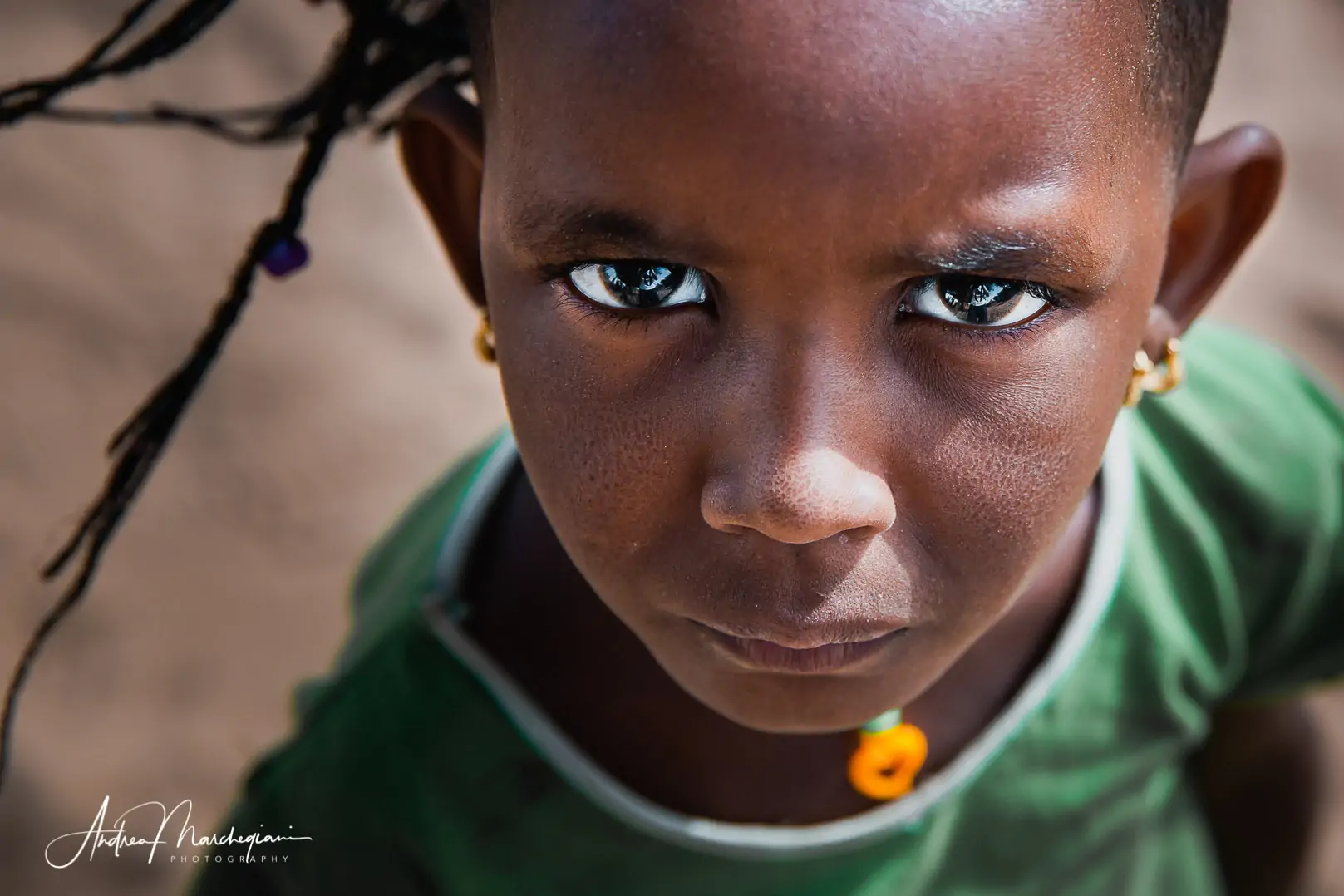 Ritratto di bambina di etnia Peul, Senegal